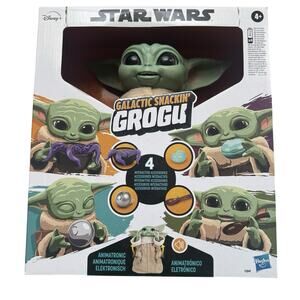Star Wars Galactic Snackin Grogu 9.25-Inch-Tall Animatronic Toy, Over 40 Sounds